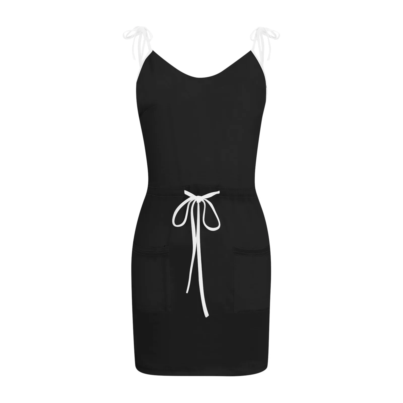 

Women'S Dress Summer 2021 Fashion Casual V-Neck Sleeveless Strap Open Back Sexy Solid Color Dress Elegent Ladies Sling Dresses