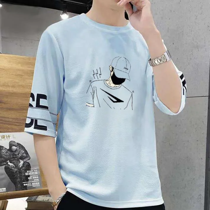 

Футболка мужская с графическим принтом, трендовая тенниска с коротким рукавом, повседневный модный топ, белая майка, лето 2021