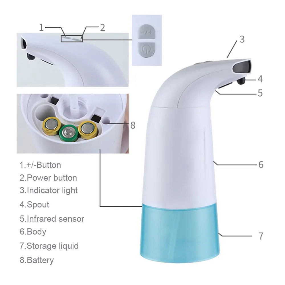 Автоматический дозатор мыла бесконтактный диспенсер для жидкого кухни ванной