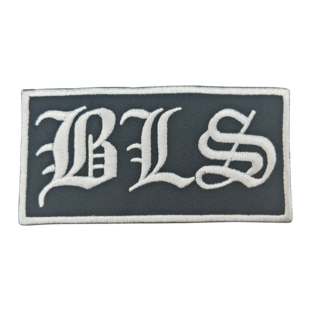 BLS этикетка Байкер Вышивка Железо на горячей резки границы патч для DIY одежда