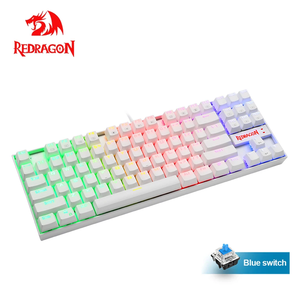 Механическая игровая клавиатура Redragon KUMARA K552 RGB USB синие переключатели