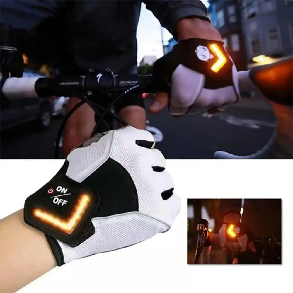 

Outdoor Warning Light Gloves for Hiking Cycling Turning Automatic Sensor Turn Signal Gloves Gravity Sensor Auto