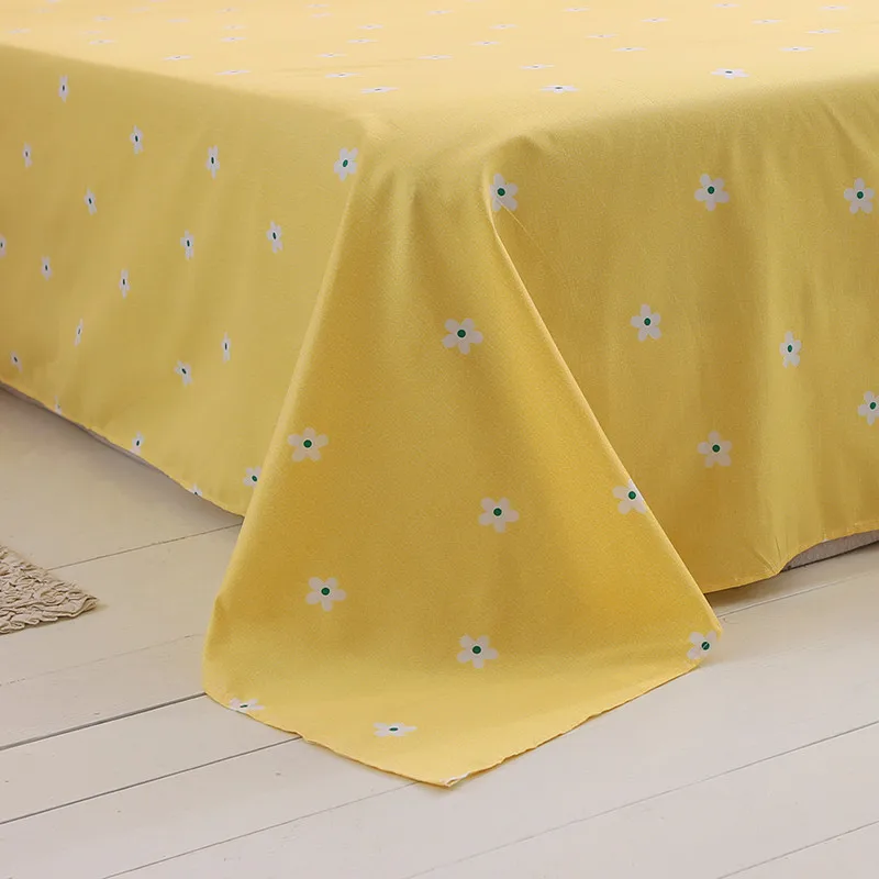 

Nordic Style Blue and Yellow Printing Bedding Set Single Double Dormitory Family Queen/King size Sheet Duvet Cover 3/4 Pcs