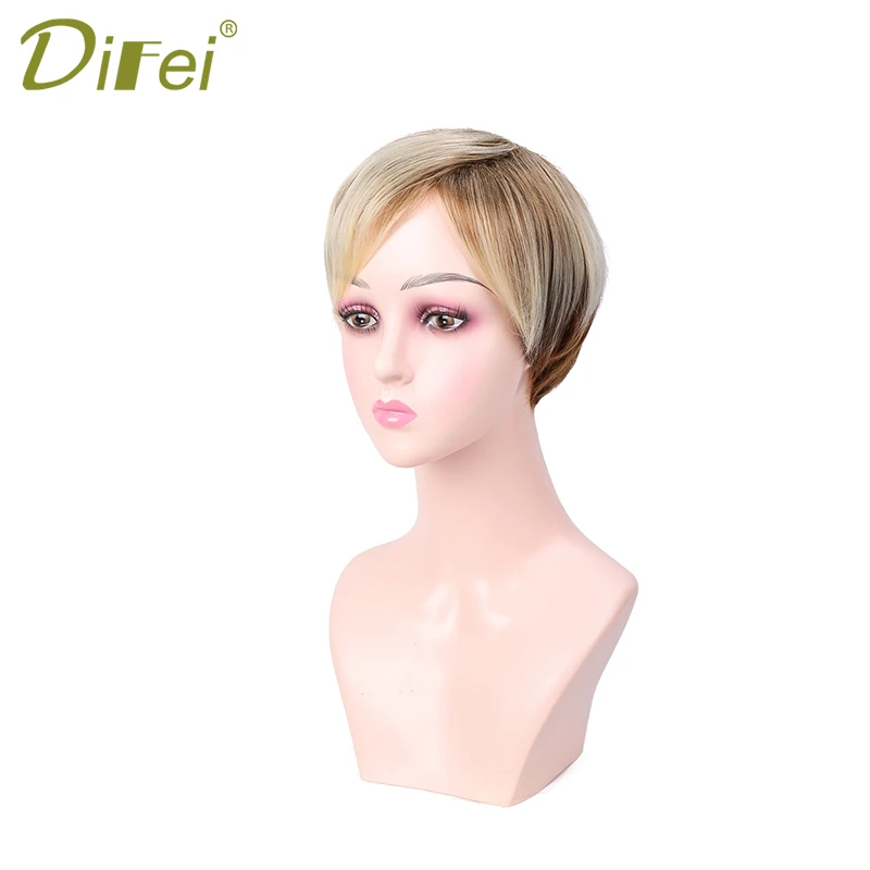 DIFEI Высокая температура волокна синтетический парик для черных и белых женщин