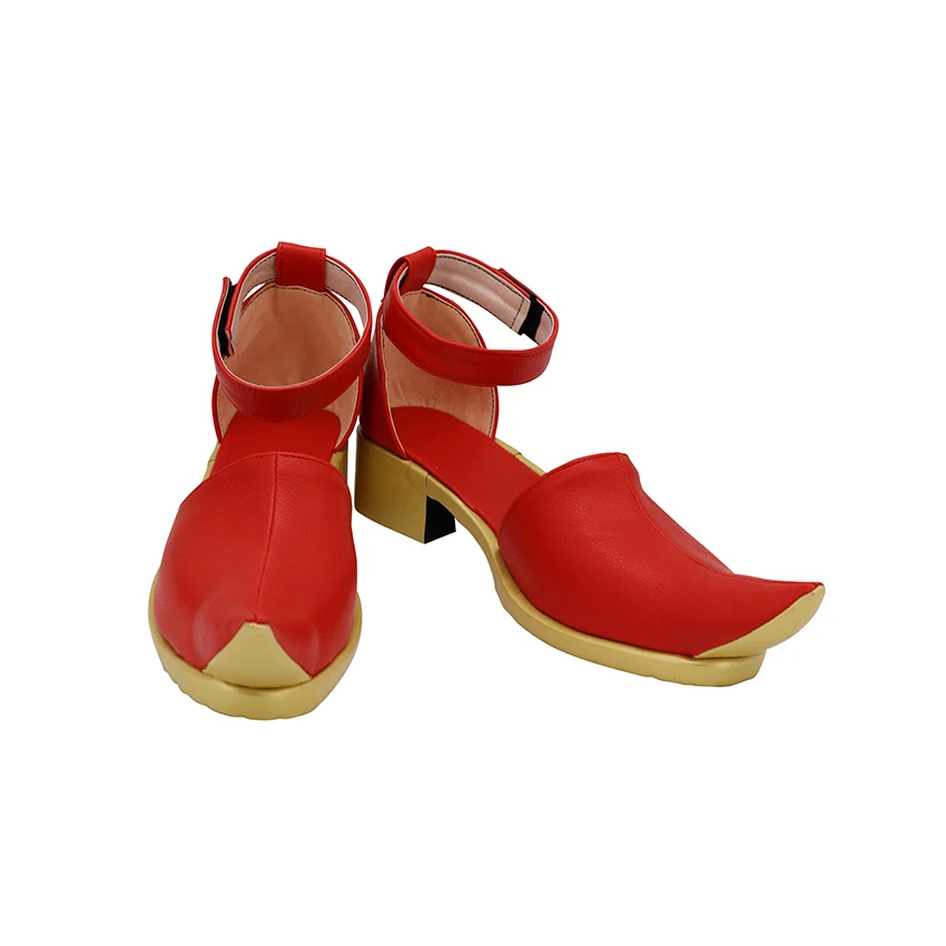 

Dancer FF14 Final Fantasy XIV Game Cosplay Shoes Red mid-heel sandals School uniform shoes