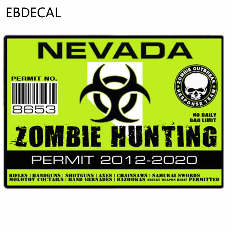 Ebdeckle Невада зомби Вспышка ответ команды для Авто/бампер/окно/настенные наклейки