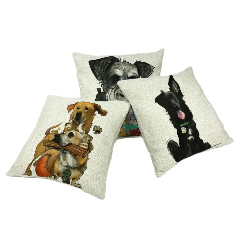 Чехол для подушки с изображением животных 45*45 см австрийская собака мопс Питбуль