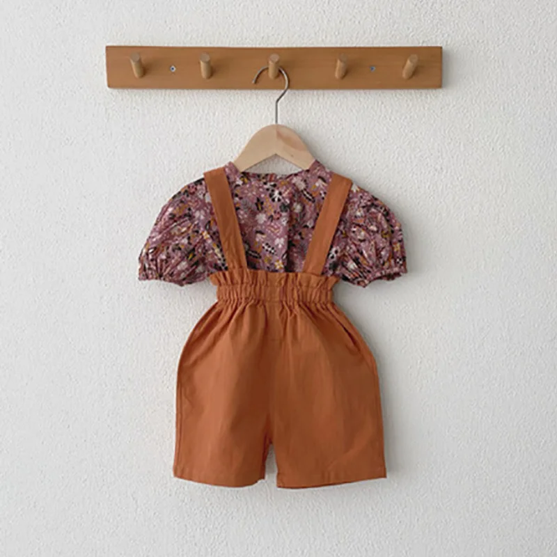 

Bear Leader Baby Girls Clothes Set Cotton Printed Tops Solid Color Overalls Kids Clothes Casual Outfits Set Toddler Girl Outfits