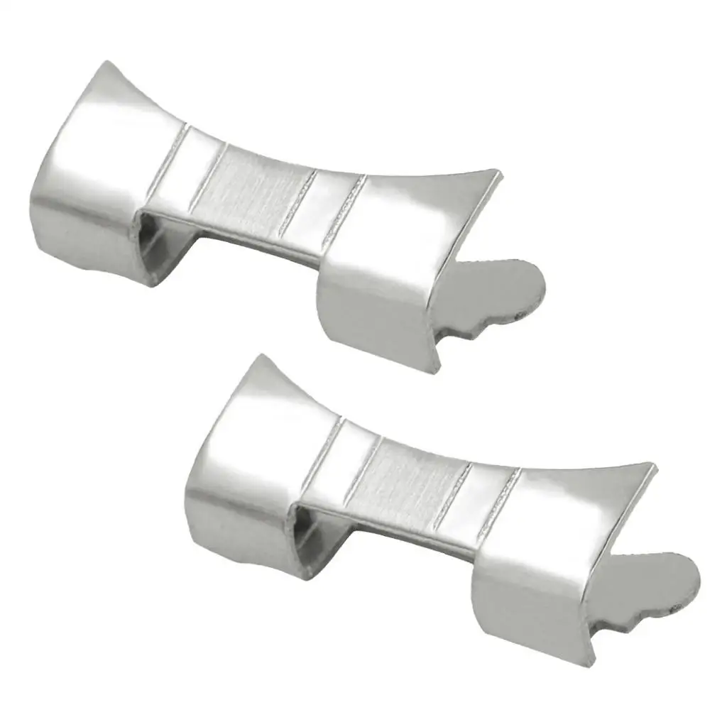 

2 Pieces Stainless Steel Curved End Band Parts for Wristwatch Strap Replacement