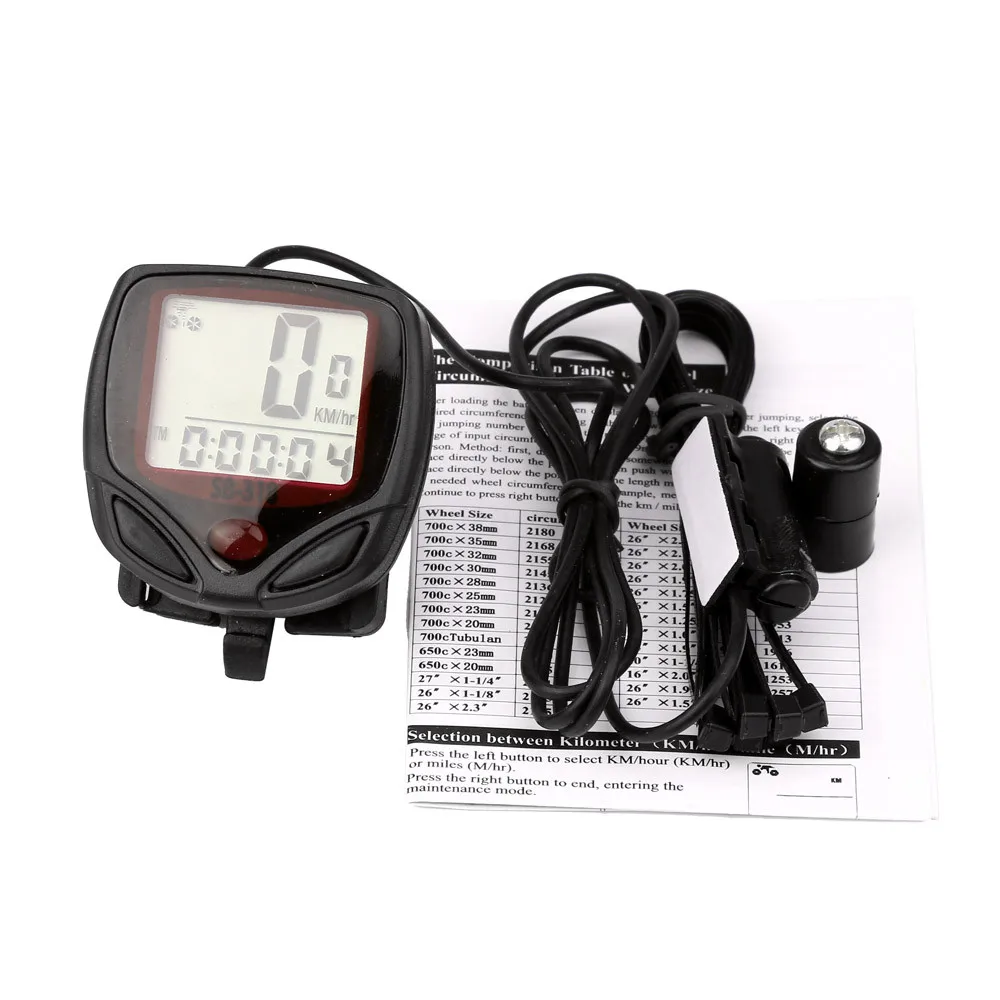 

Bike Computer With Lcd Digital Display Waterproof Bicycle Odometer Speedometer Cycling Stopwatch Riding Accessories Tool