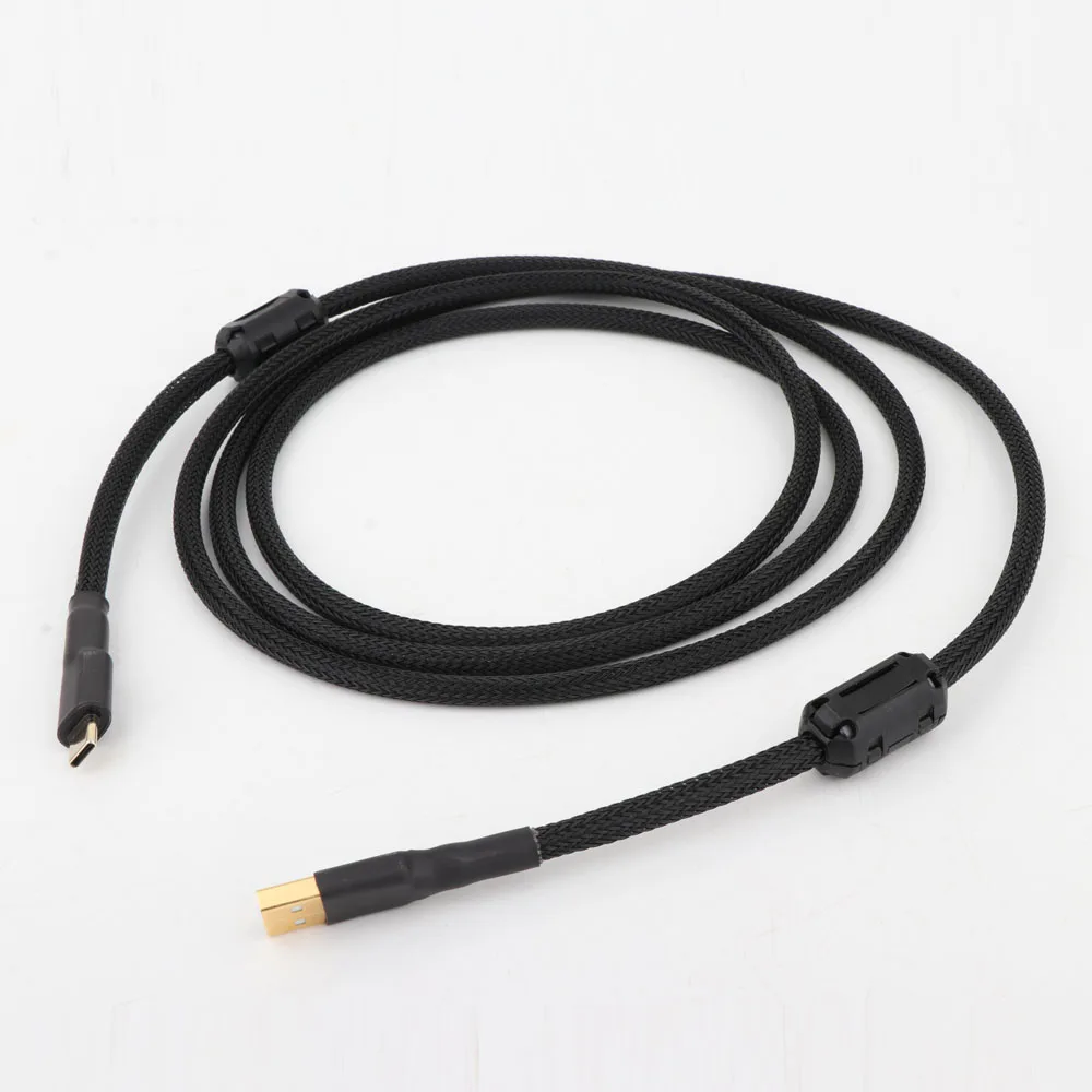 Canare L-4E6S 99.998% OFC медный OTG usb кабель hifi USB с двойным магнитным кольцом позолоченный