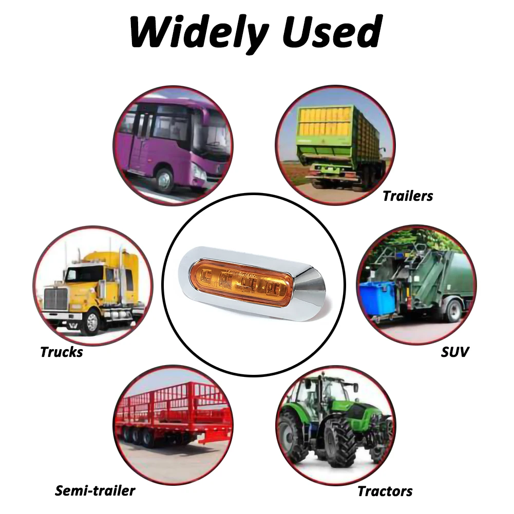Светодиодный габаритный фонарь для грузовиков 12 В 24 10 шт. | Автомобили и мотоциклы