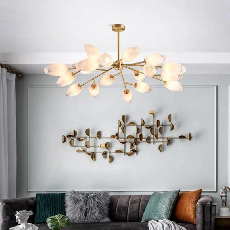 

Современные подвесные светильники 6-9-12-15 головок Роскошные Волшебные стеклянные кристаллы в скандинавском стиле для гостиной высококачест...