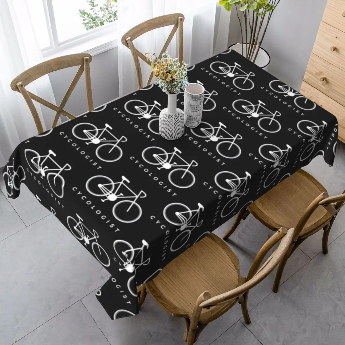 

Cycologist Tablecloth Vintage Printed Table Cover Restaurant Wholesale Protection Polyester Table Cloth