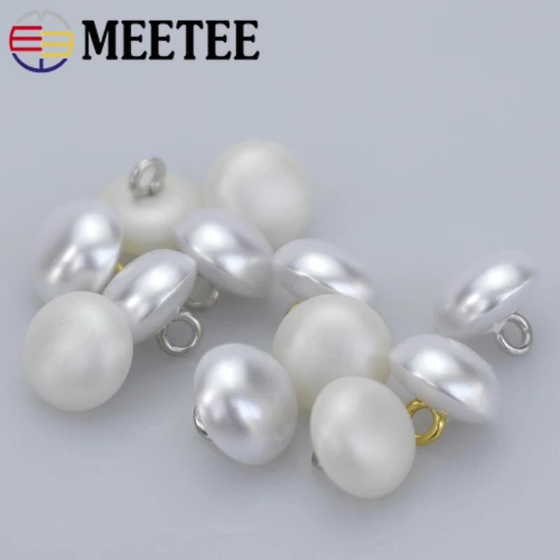 50/100 шт. 10 мм экологически чистые жемчужные пуговицы из смолы для рубашки свитера