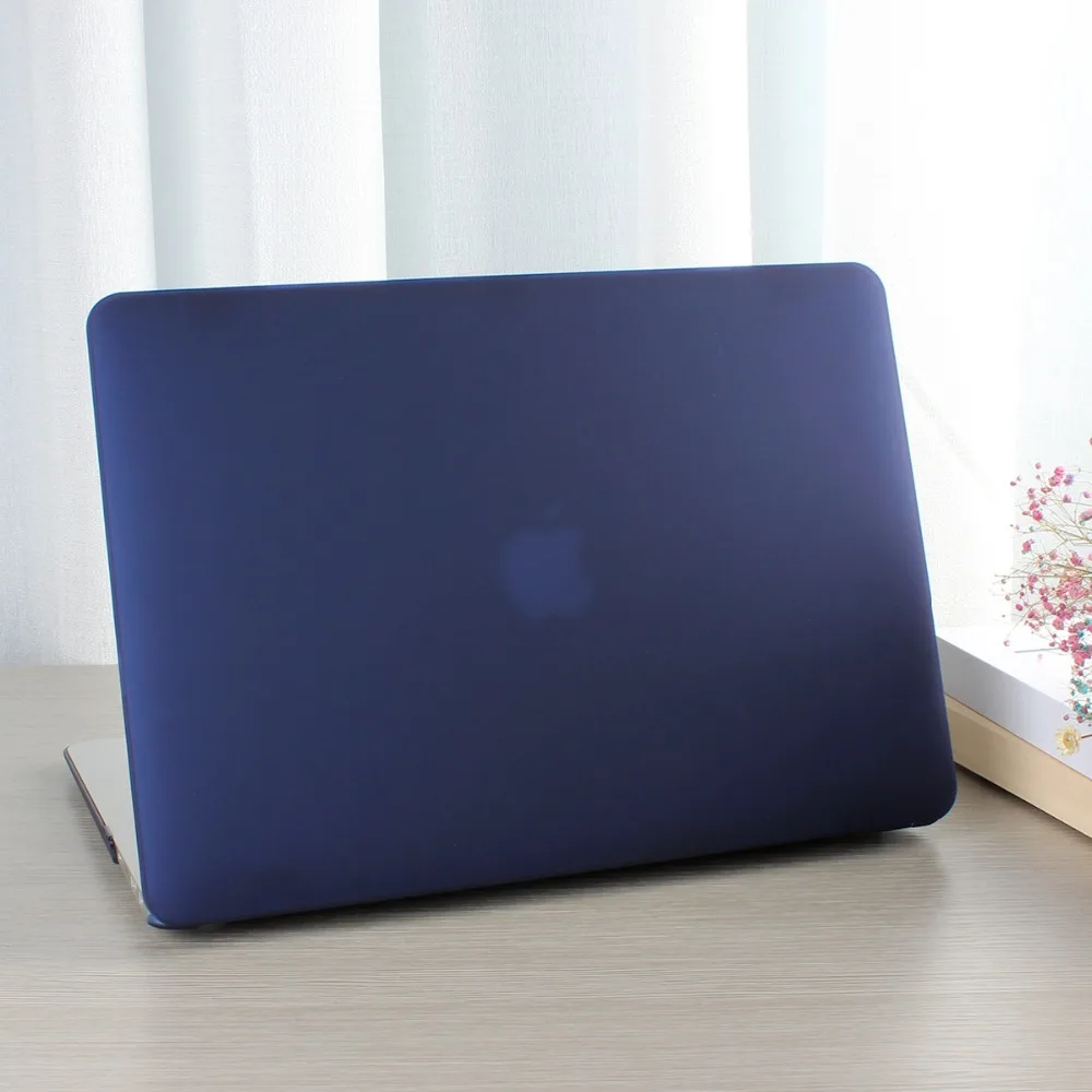 Navy Матовый жесткий чехол для ноутбука, защитный чехол для Macbook Air Pro с retina Touch Bar 11 12 13 15 16 дюймов - Цвет: Navy