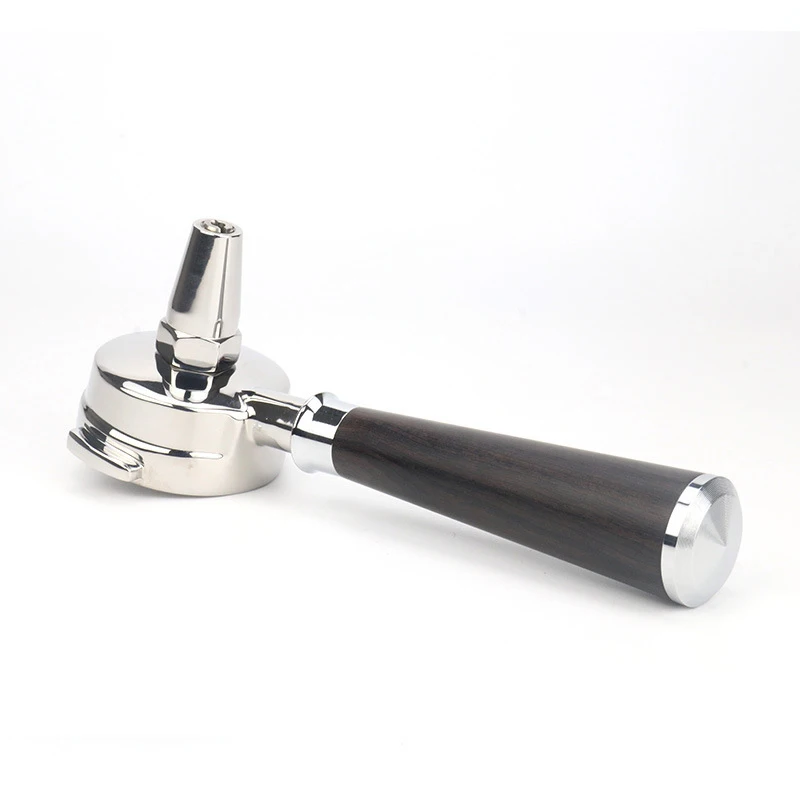 Portafiltro de t&eacute; sin fondo para Expobar/Rocket/E61, filtro de elaboraci&oacute;n de cerveza de una boquilla, accesorios de madera maciza, 58mm-5