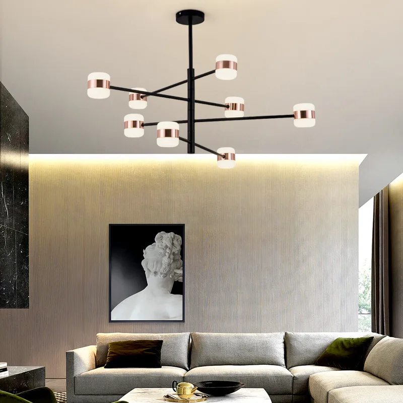 

Bei Ou Gentry Living Room LED Chandelier Modern Creative Restaurant Bedroom Study Personality Super Bright Chandelier Bird Light