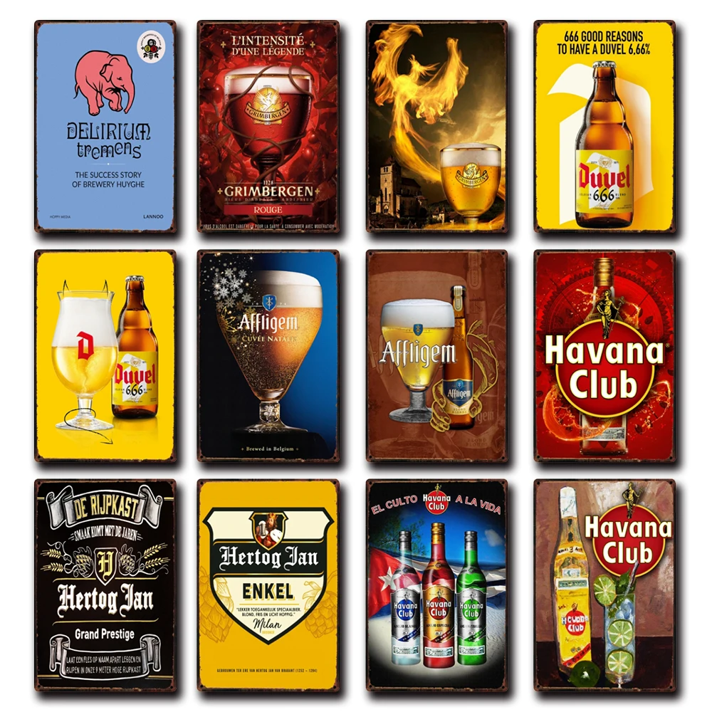 [Kelly66] Гавана клуб хертог Янь афлигем Оловянное искусство металлический