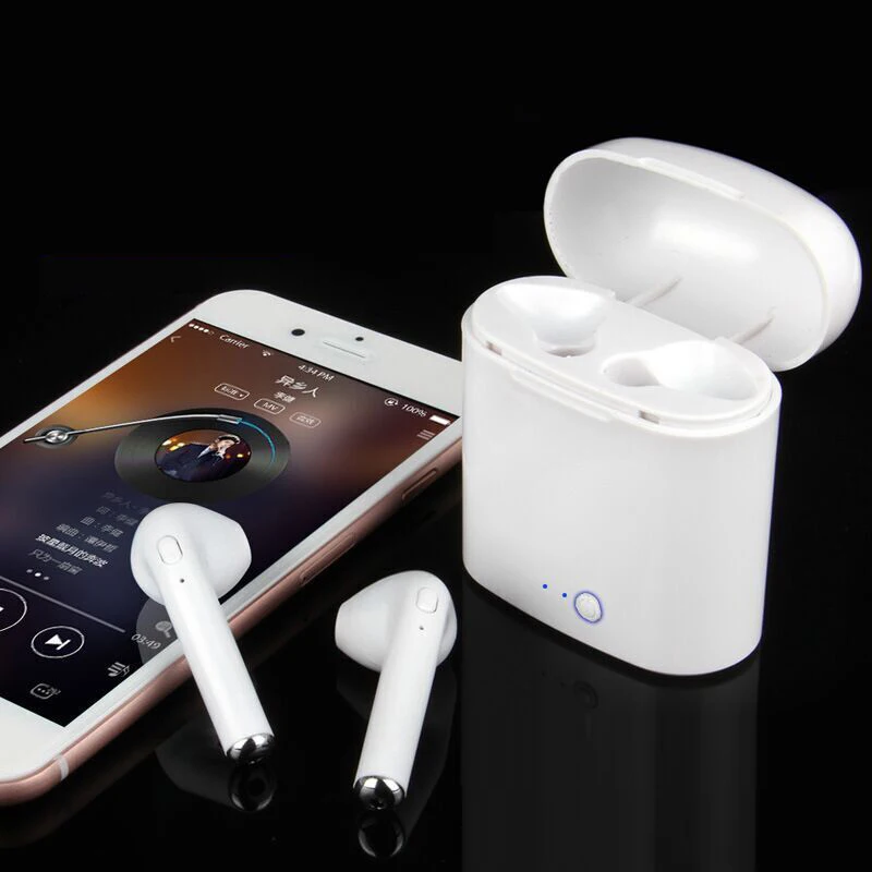 Беспроводные наушники i7s Tws Bluetooth вкладыши Спортивная гарнитура с зарядным