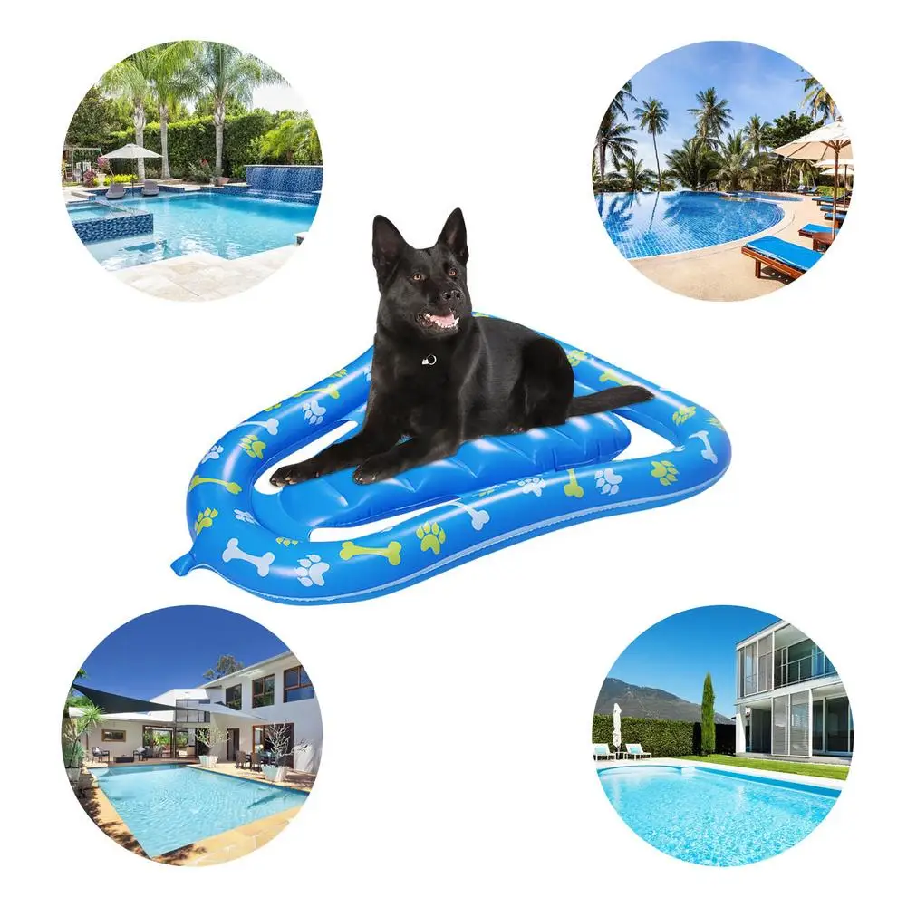 

Inflatable Pet Dog Cat Water Fun Toys Pool Floats Mattress Durable 210D Oxford Cloth Floating Bed Toy Water Toys For Dog