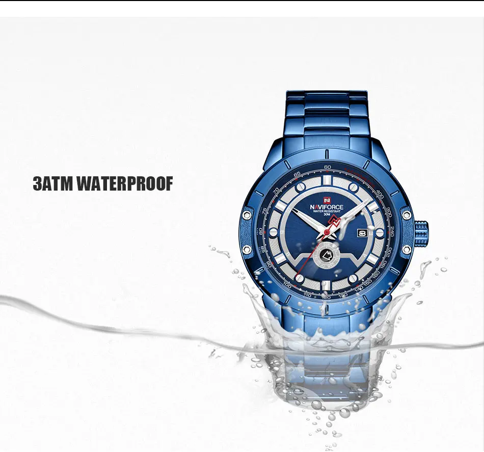 NAVIFORCE топ модный бренд мужские спортивные часы мужские кварцевые мужские армейские военные наручные часы из нержавеющей стали Relogio Masculino