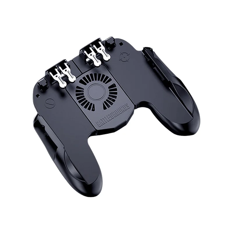 

Six Finger Pubg Controller Gamepad Joystick Pubg Mobile Trigger L1R1 Shooter Joystick Game Pad Phone Holder with Cooler Fans