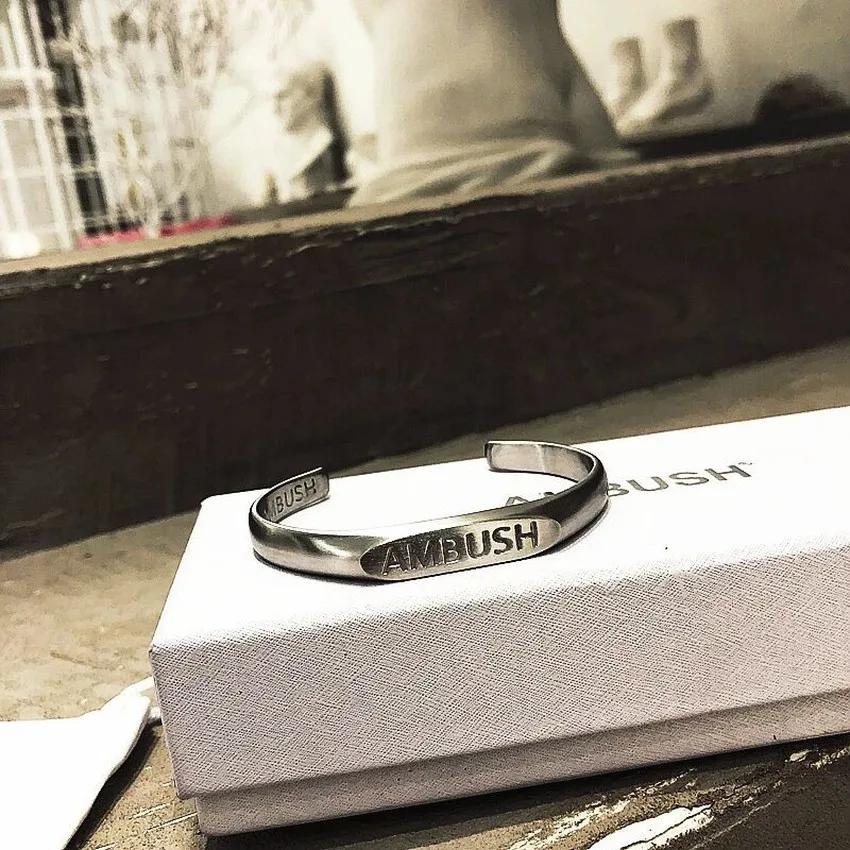 

Ambush Titanium Steel Bracelet Track Men Women Unisex Couples Jewelry Bangles Quality