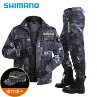 shimano fishing suit black python pattern camouflage daiwa fishing clothes outdoor fishing jacket sports tactics fishing pants