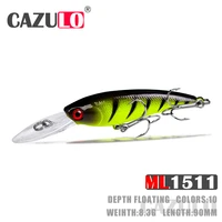 fishing lures minnow weights 8 3g 90mm isca artificial floating articulos wobblers accesorios de pesca trolling blackfish leurre