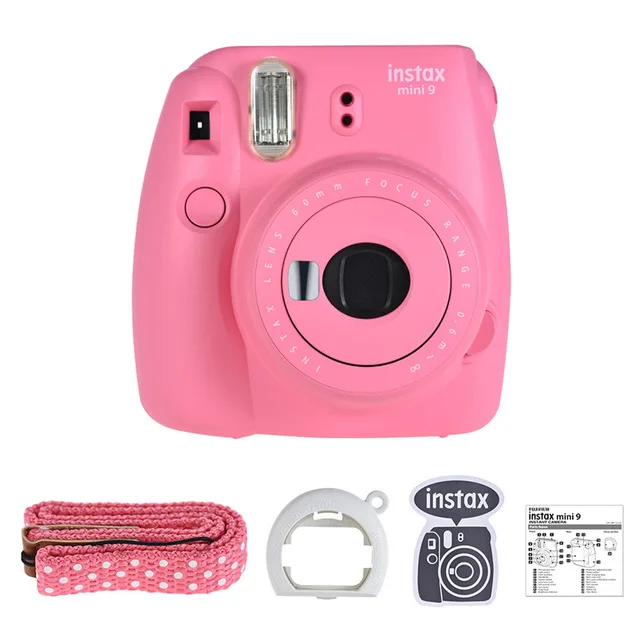 Красный / розовый Fujifilm Instax Mini 9 мгновенная камера для пленочная камера с зеркалом для селфи Andoer мгновенная камера аксессуары комплект - Цвет: Красный / розовый