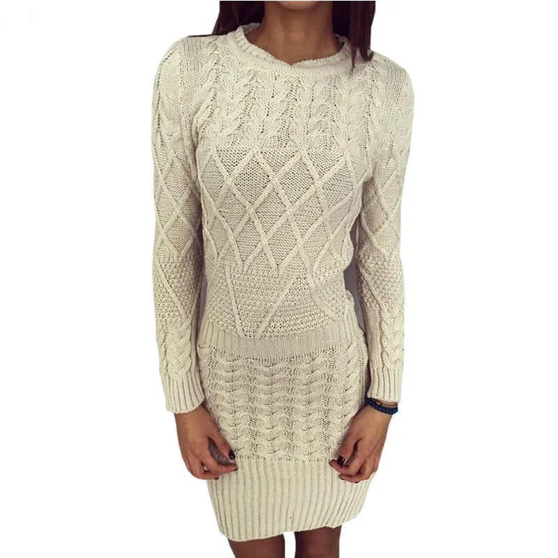 

2020 Vestido De Festa Selling Special Offer Autumn Acrylic Vadim Women Dress Knitwear Fashion Hook Flower Long-sleeved Lady