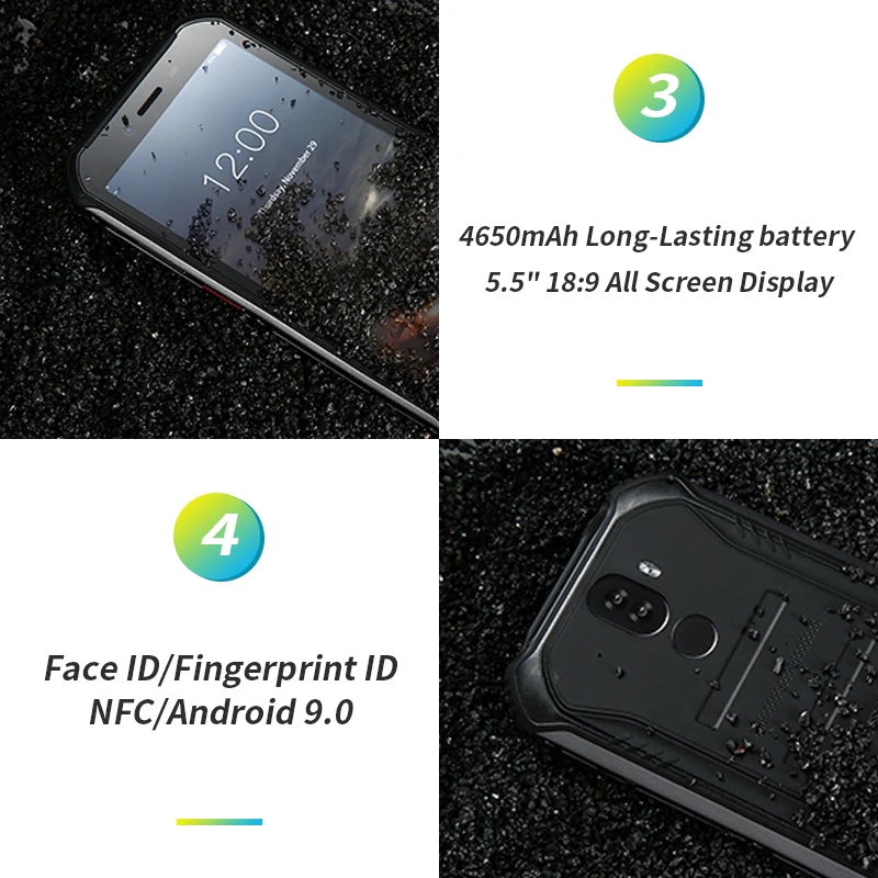 IP68 DOOGEE S40 Lite 4 ядра 2 Гб оперативной памяти 16 встроенной Android 9 0 прочный мобильный