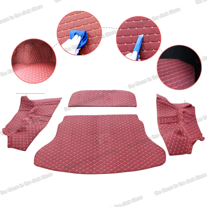 Коврики lsrtw2017 из волоконной кожи для багажника автомобиля подкладка груза kia rio 3