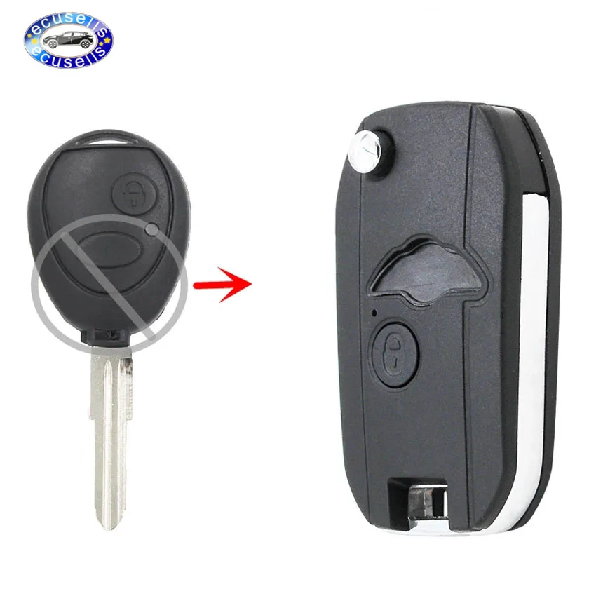 Складной чехол для ключа с дистанционным управлением 2 кнопки Land Rover Discovery 1999 2004