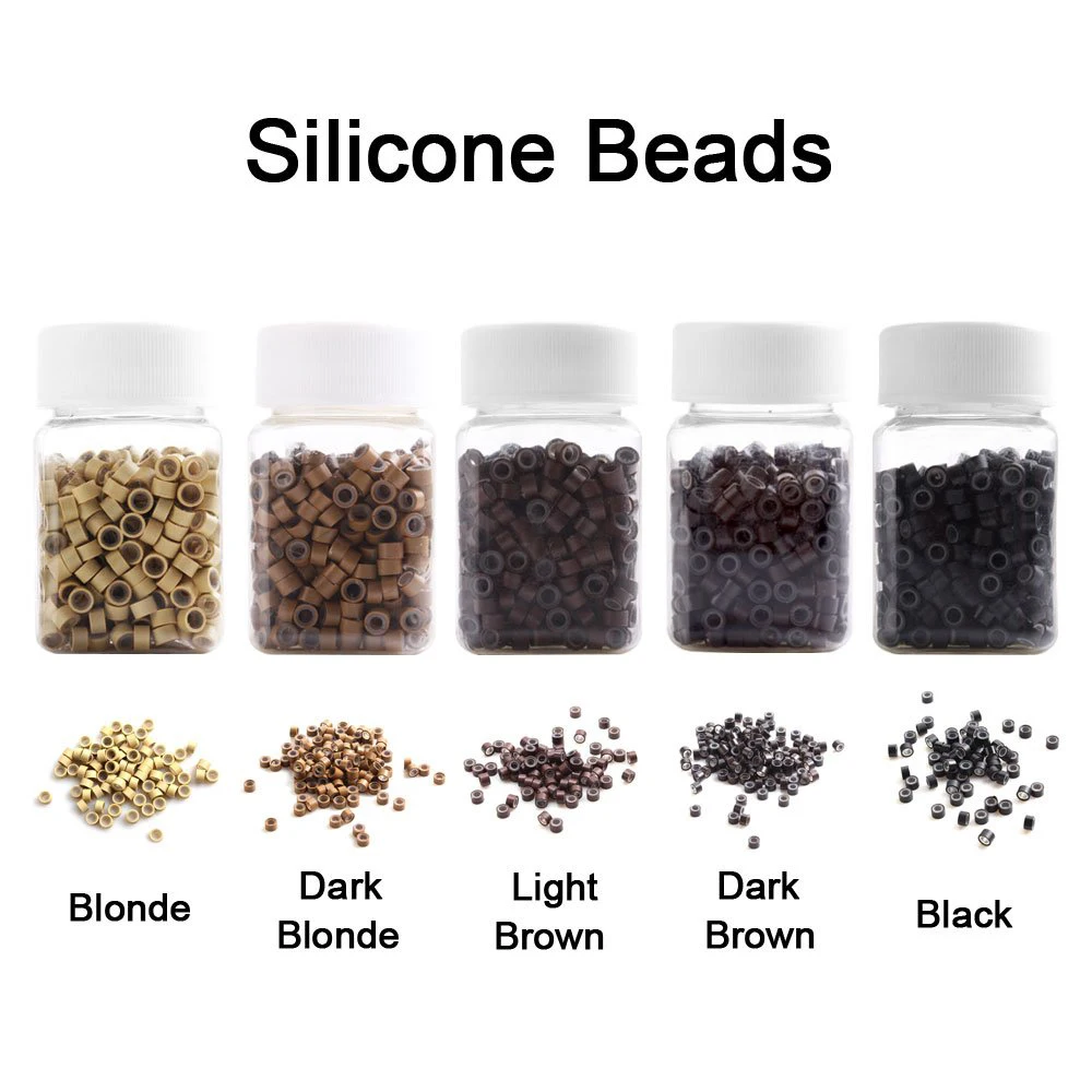 1000 шт. силиконовая подкладка волосы на микро кольцах бусины для наращивания