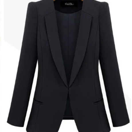 Black Blue Small Suit Loose 2019 Season Coat | Женская одежда