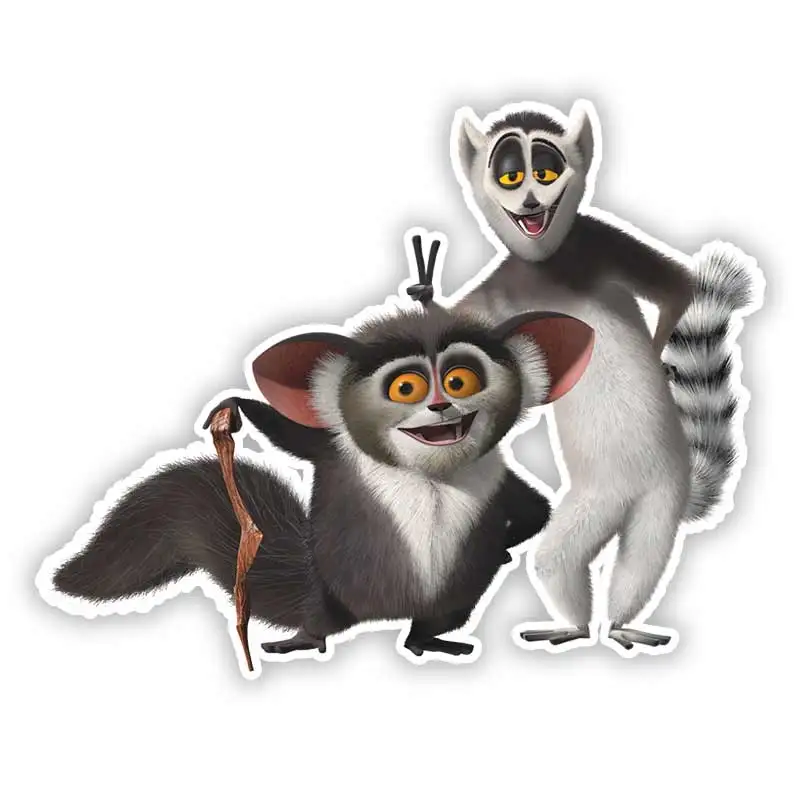 

B0617# Self-adhesive Decal Madagascar King of Lemurs Car Sticker Waterproof Auto Decors on Bumper Rear Window Motorcycle Laptop