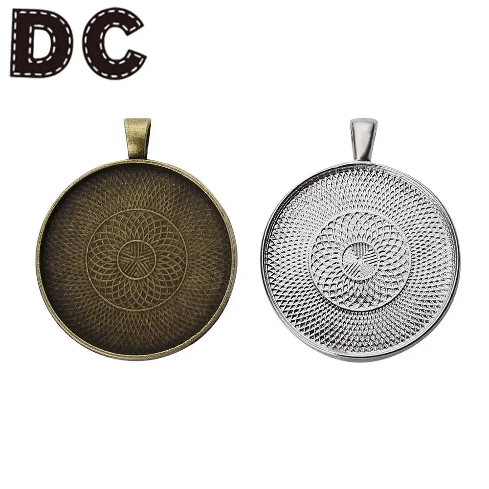 Постоянный ток 5 шт./лот серебро/древний красный пустой Подвеска поднос подходит