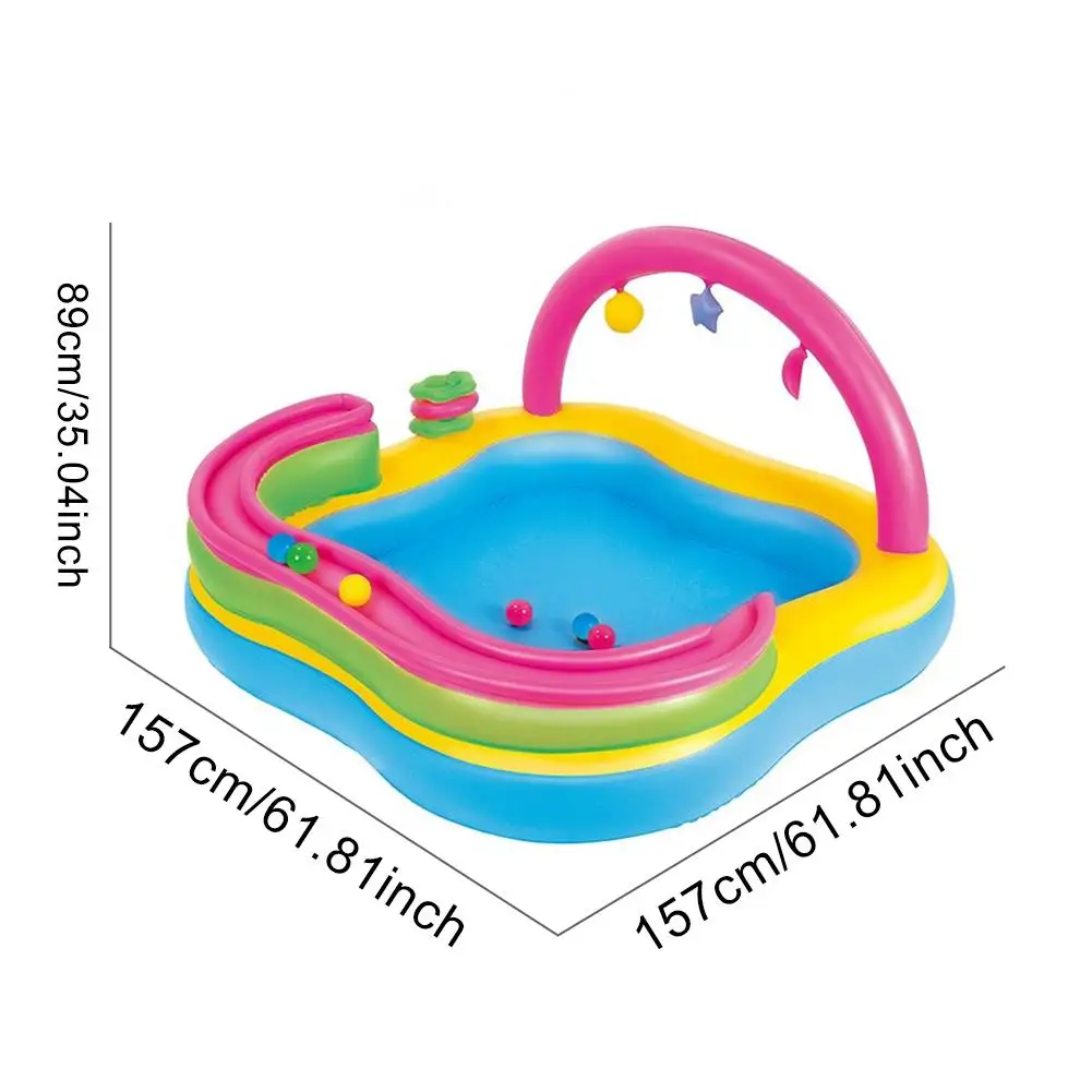 

Inflatable Children's Swimming Pool With Water Slide Thickened Family Pool Ocean Ball Pool Playing Water Pool