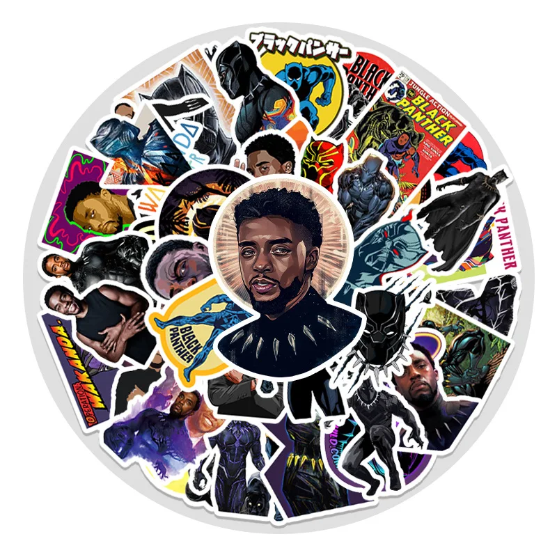 Наклейки из фильма Marvel Черная Пантера 10/50 шт. классные водонепроницаемые