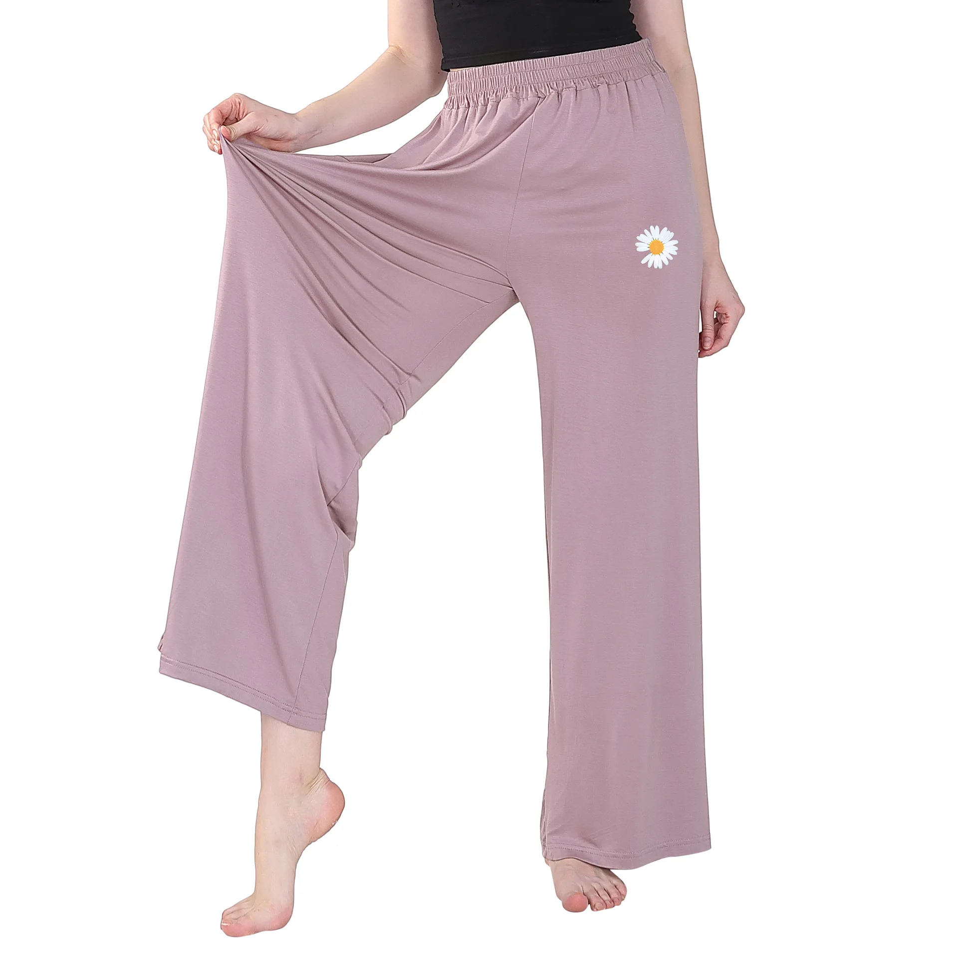

Штаны пижамные женские домашние размера плюс 7XL, одежда для сна, свободные удобные брюки с принтом маргариток, повседневные штаны