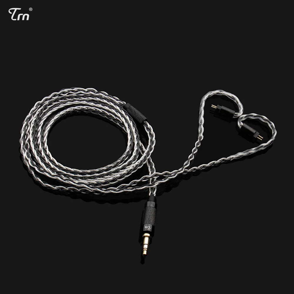 TRN 8 Core посеребренный кабель HIFI наушники MMCX/2Pin разъем использовать для TRN V10/V20/V60 TFZ HQ8 HQ6 HQ5 V90 TRN T3 T4