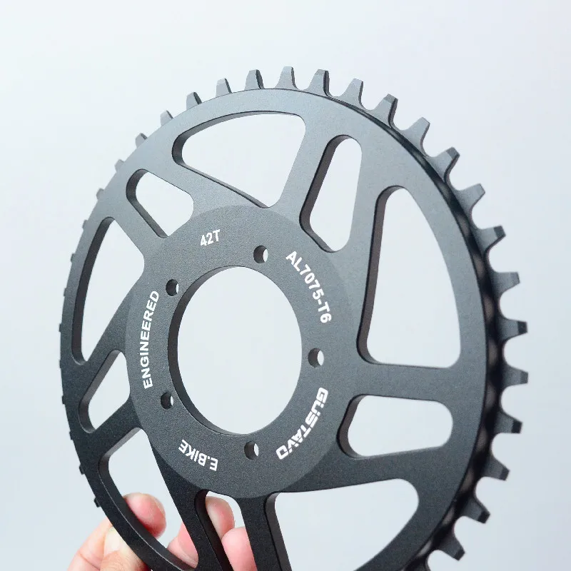 GUSTAVO E-bike Chainring Motorized Bicycle Chain Wheel 42T FOR BAFANG BBS/BBSHD Mid Drive Motor 250W 750W 1000W | Спорт и