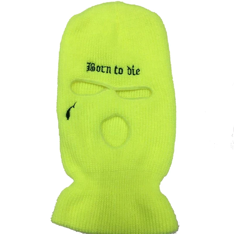 Лыжная вязаная шапка с вышитыми надписями для мотоцикла и велосипеда теплая