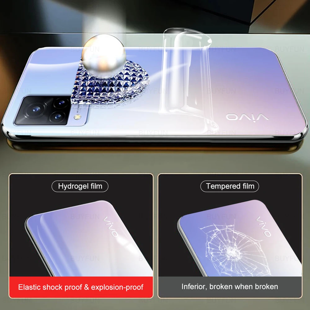 

3Pcs Back Protector Hydrogel Film For Vivo V21 5G V21e V20 Se X50 X60 Pro Y11 2019 Y12 Y17 Y20 Y20s Y30 Y31 Y50 Y51 Y72 No Glass