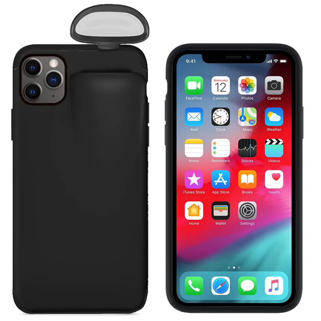 2 в 1 чехол для AirPods для iPhone 11 чехол для iPhone 7 Plus/8 Plus/X/XS Max/11 Pro Max чехол защитный чехол 19 октября