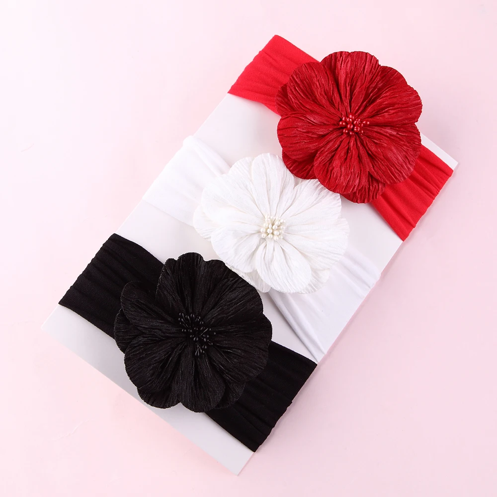 

Children Flowers Hairband For Girls Nylon Chiffon Headwear Colorful Floral Elastic Sweatband Toddlers Fashion Hair Accessories