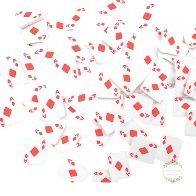 2000 шт. слайм покерные Ломтики для ногтей игральные карты шармы товары творчества