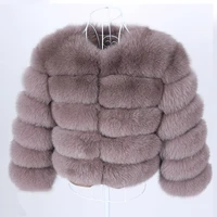 2021 winter jacket women real fur coat 7xl natural big fluffy fox fur outerwear streetwear thick warm long sleeve
